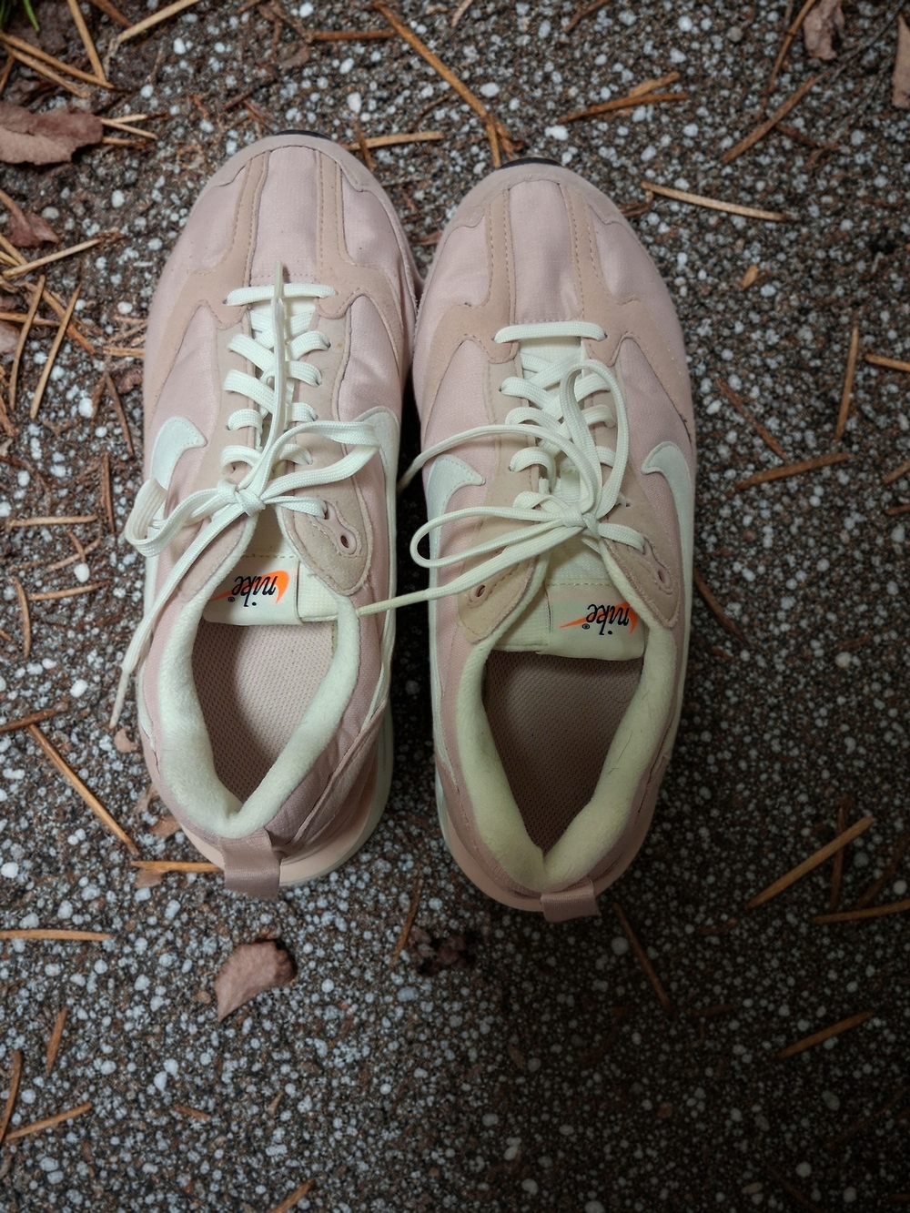 Nike Women Pink and Cream Running Sneakers